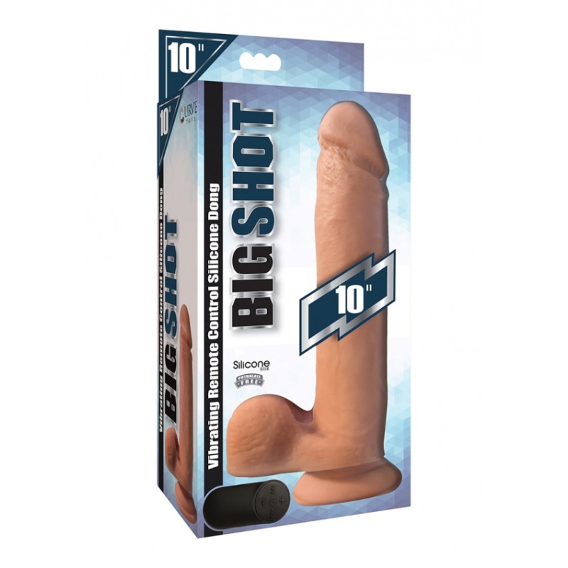 CURVE | Vibrating Remote Control with Balls Silicone Dildo 25cm