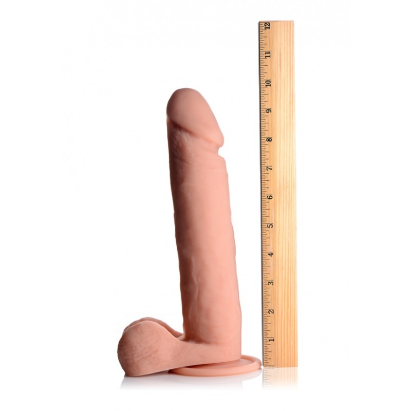 CURVE | Vibrating Remote Control with Balls Silicone Dildo 25cm