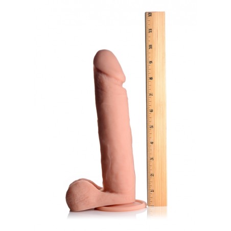 CURVE | Vibrating Remote Control with Balls Silicone Dildo 25cm