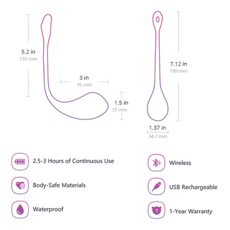 LOVENSE - LUSH 2 WEARABLE BULLET VIBRATOR