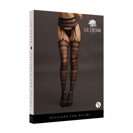 LE DÉSIR | Suspender Striped Pantyhose | Size: S/XL