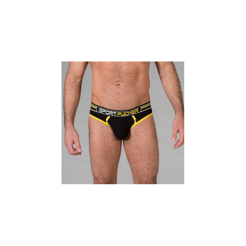 Sport Fucker Brief Black and Yellow - Small