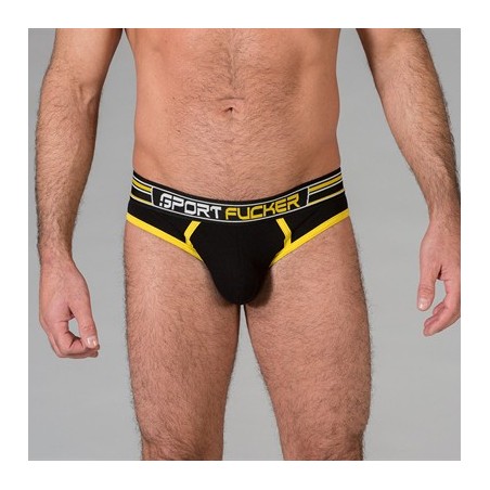 Sport Fucker Brief Black and Yellow - Small