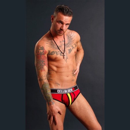CellBlock13 - Viper Brief - Red - Extra Large