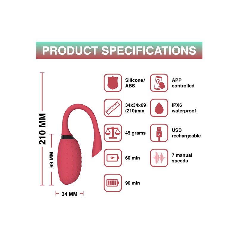 Magic Motion - Fugu Smart Wearable Vibrator Red