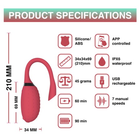 Magic Motion - Fugu Smart Wearable Vibrator Red