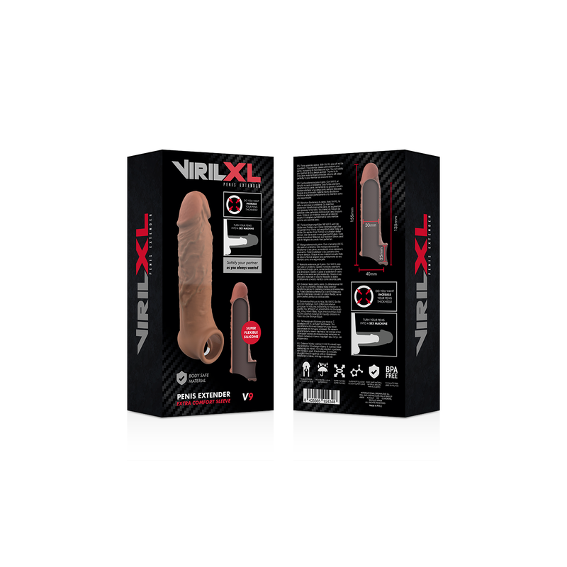 VIRILXL | Penis Extender Extra Comfort Sleeve V9 | brown