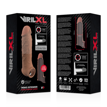 VIRILXL | Penis Extender Extra Comfort Sleeve V9 | brown