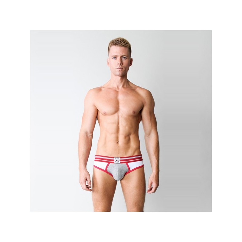 Timoteo: Varsity Super Low - White/Grey/Red - Large