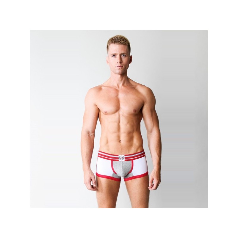 Timoteo: Varsity Relay Trunk - White/Grey/Red - Large