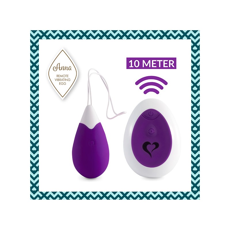 FEELZTOYS | ANNA VIBRATING EGG REMOTE DEEP | PURPLE