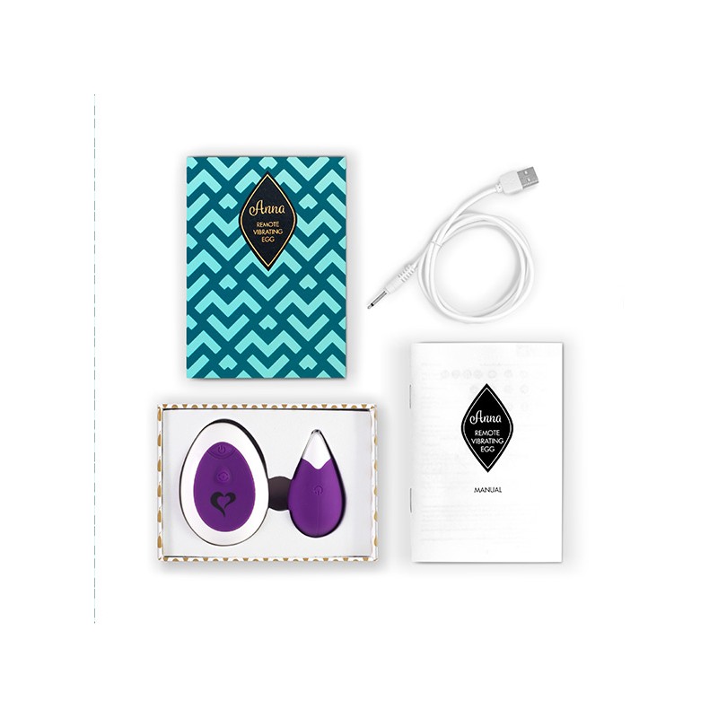 FEELZTOYS | ANNA VIBRATING EGG REMOTE DEEP | PURPLE