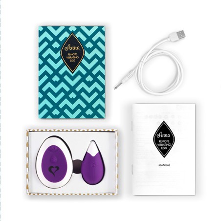 FEELZTOYS | ANNA VIBRATING EGG REMOTE DEEP | PURPLE