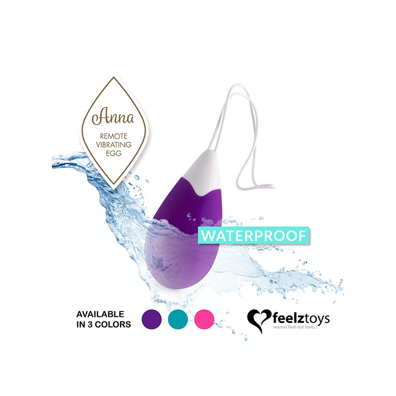 FEELZTOYS | ANNA VIBRATING EGG REMOTE DEEP | PURPLE