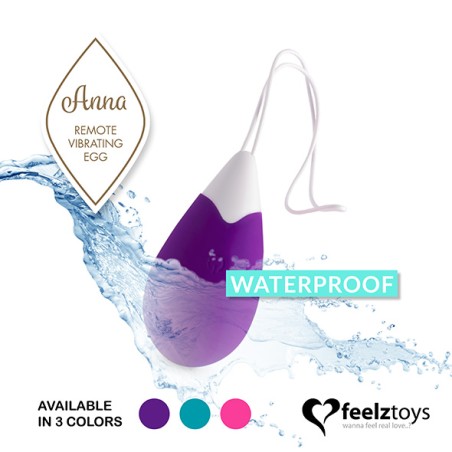 FEELZTOYS | ANNA VIBRATING EGG REMOTE DEEP | PURPLE