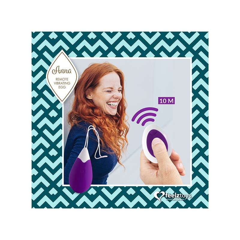FEELZTOYS | ANNA VIBRATING EGG REMOTE DEEP | PURPLE