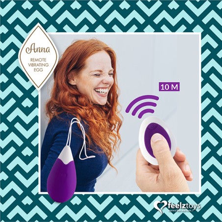 FEELZTOYS | ANNA VIBRATING EGG REMOTE DEEP | PURPLE