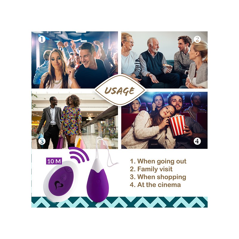 FEELZTOYS | ANNA VIBRATING EGG REMOTE DEEP | PURPLE