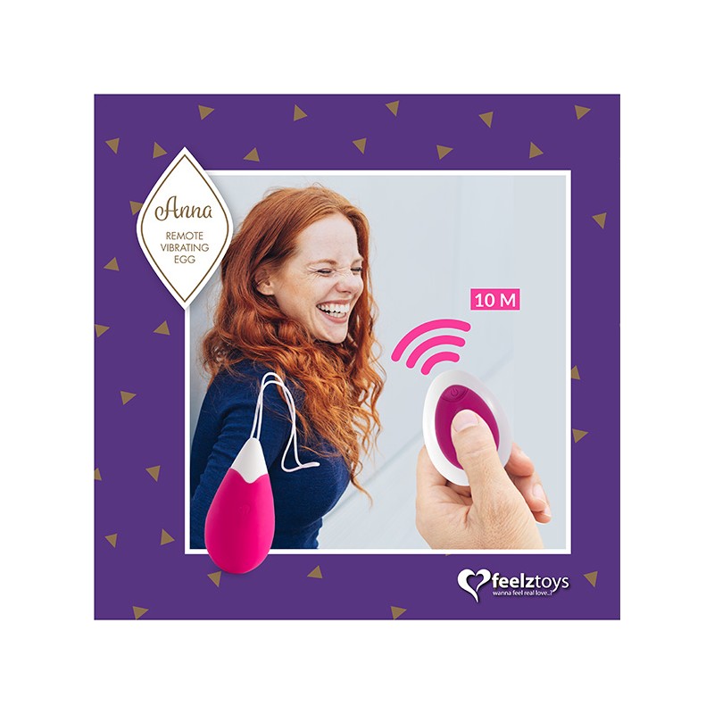 FEELZTOYS | ANNA VIBRATING EGG REMOTE | DEEP PINK