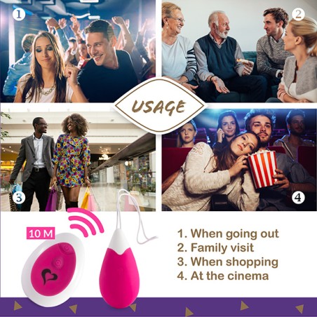 FEELZTOYS | ANNA VIBRATING EGG REMOTE | DEEP PINK