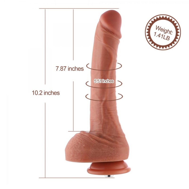 Hismith | 25CM Oblate Silicone Dildo With KlicLok System