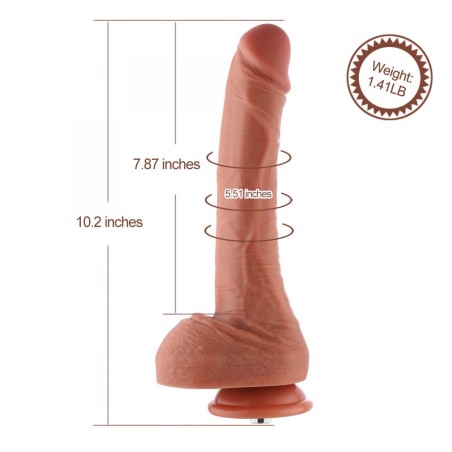Hismith | 25CM Oblate Silicone Dildo With KlicLok System