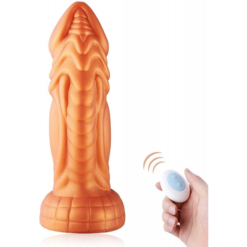 Hismith 21cm Slightly Curved Vibrating Silicone Dildo With KlicL