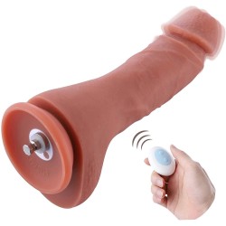 Hismith 22cm Double Layered Vibrating Silicone Dildo With KlicLo