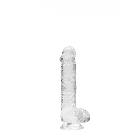 Real Rock | Realistic Dildo With Balls - Transparent - 15 cm