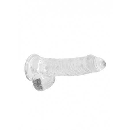 Real Rock | Realistic Dildo With Balls - Transparent - 15 cm