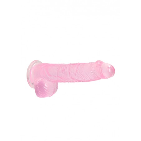 Real Rock | Realistic Dildo With Balls - Pink - 15 cm