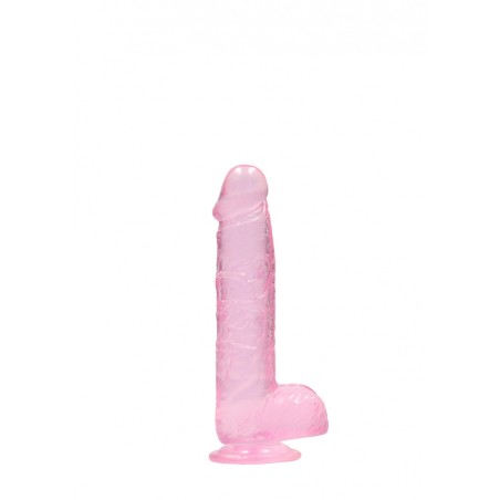 Real Rock | Realistic Dildo With Balls - Pink - 15 cm