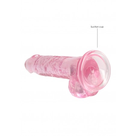 Real Rock | Realistic Dildo With Balls - Pink - 18cm