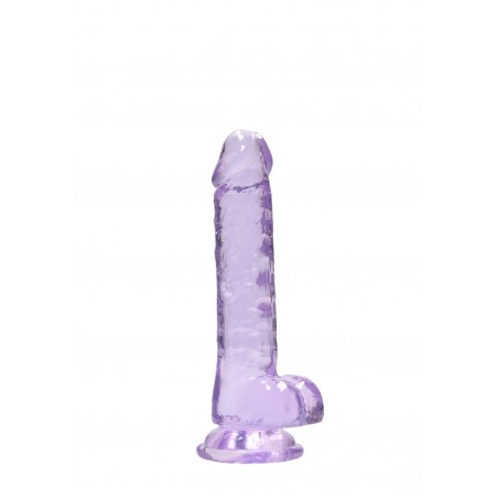 Real Rock | Realistic Dildo With Balls - Purple - 18cm