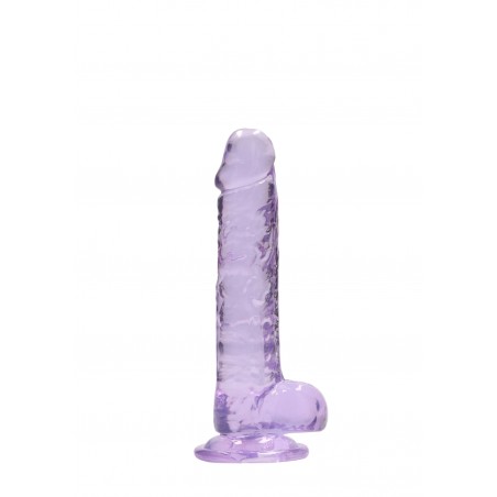 Real Rock | Realistic Dildo With Balls - Purple - 18cm