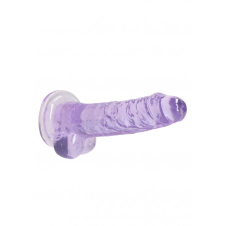 Real Rock | Realistic Dildo With Balls - Purple - 18cm