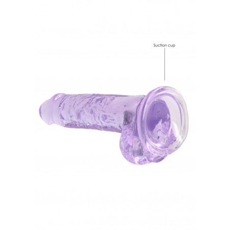 Real Rock | Realistic Dildo With Balls - Purple - 18cm