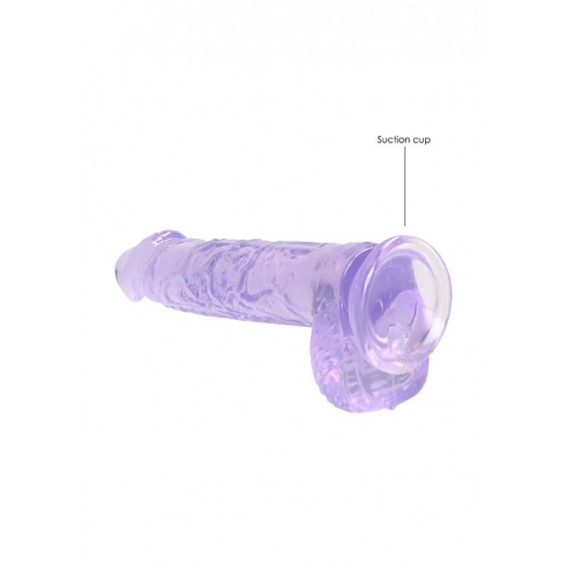 Real Rock | Realistic Dildo With Balls - Purple - 15 cm
