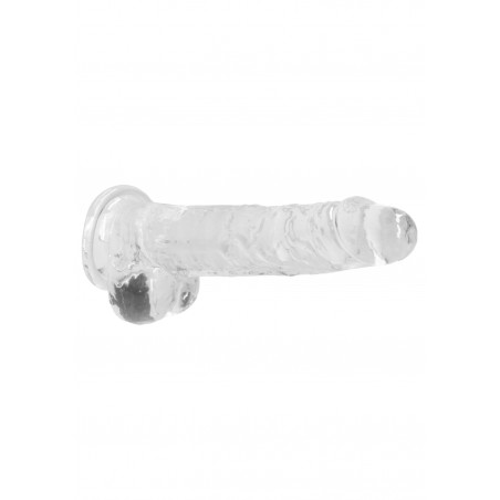 Real Rock | Realistic Dildo With Balls - Transparent - 20cm