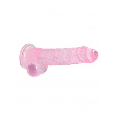 Real Rock | Realistic Dildo With Balls - Pink - 20cm