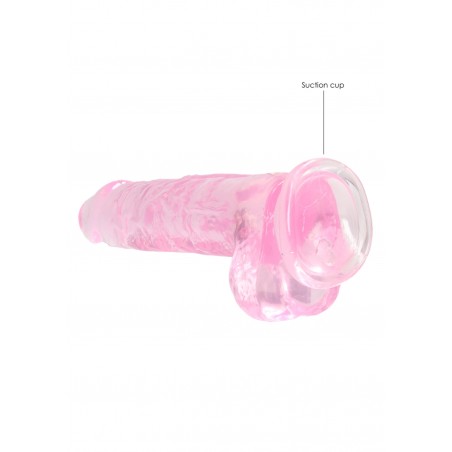 Real Rock | Realistic Dildo With Balls - Pink - 20cm