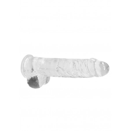 Real Rock | Realistic Dildo With Balls - Transparent - 23cm