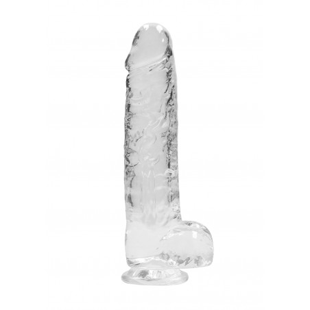 Real Rock | Realistic Dildo With Balls - Transparent - 23cm