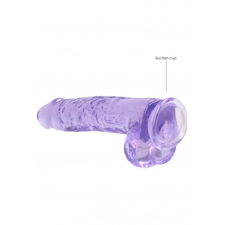 Real Rock | Realistic Dildo With Balls - Purple - 23cm