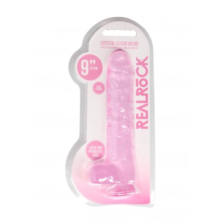 Real Rock | Realistic Dildo With Balls - Pink - 23cm