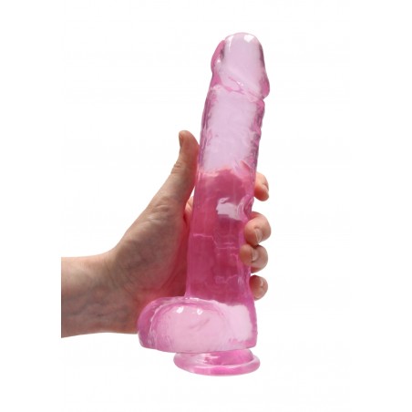 Real Rock | Realistic Dildo With Balls - Pink - 23cm