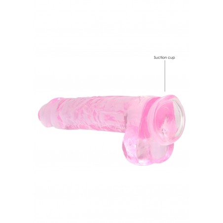 Real Rock | Realistic Dildo With Balls - Pink - 23cm