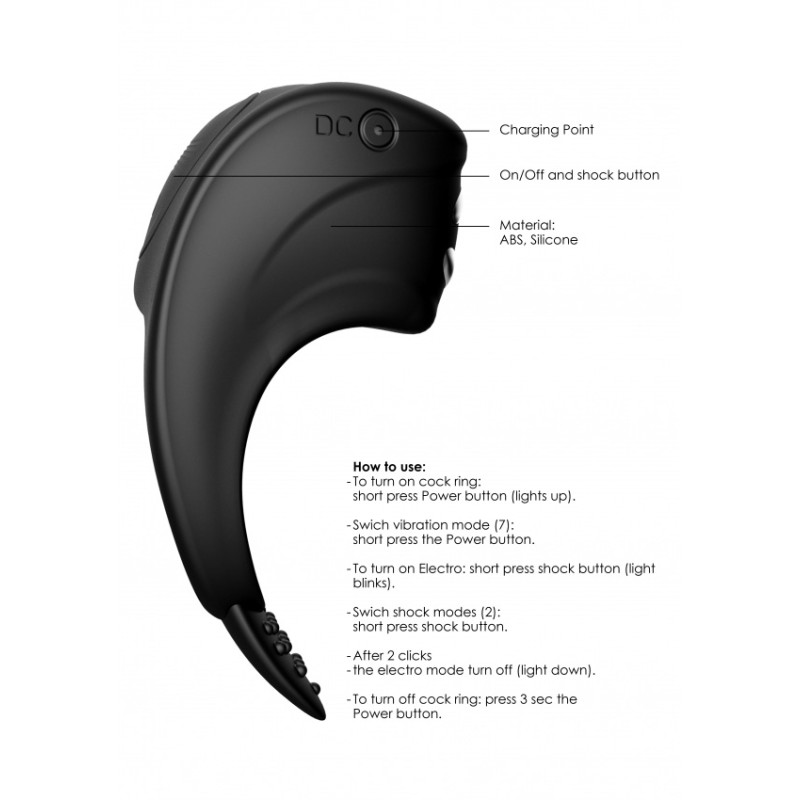 [ Sex Shop - Bulk ] Electrosex | Cock Ring - C-spot Massager