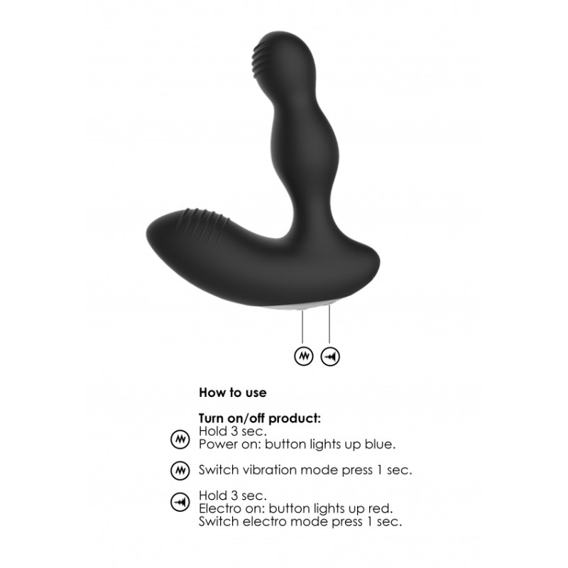 [ SexShop - Bulk ] Remote Controlled E-Stim & Vibrating Prostate Massager