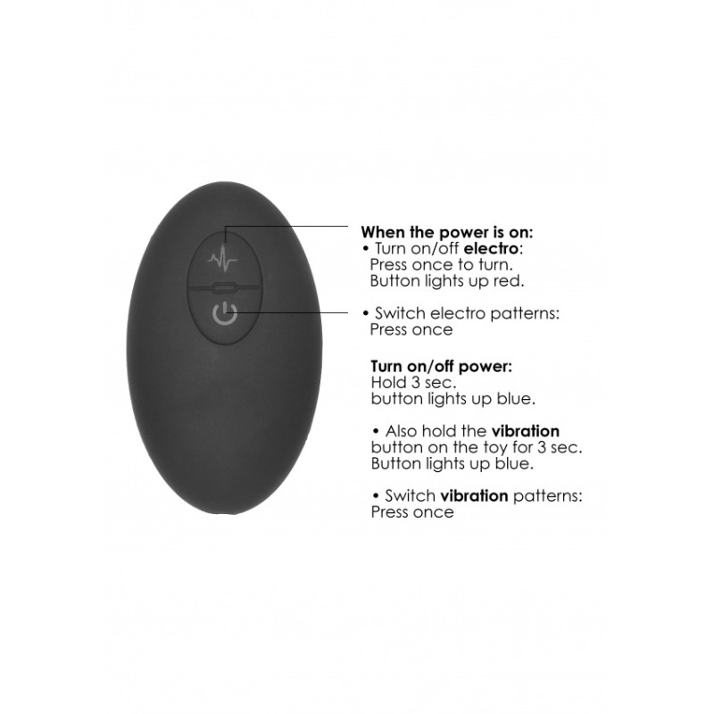[ SexShop - Bulk ] Remote Controlled E-Stim & Vibrating Prostate Massager